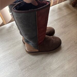 UGG Women's Brown and Red Winter Boots